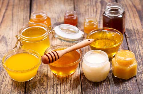 The sugar content of honey